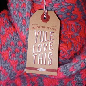 American Eagle Infinity Scarf Coral, Gray NWT